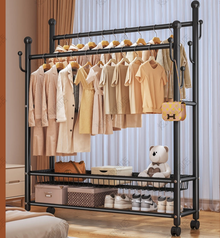 Double Rails Clothes Rack