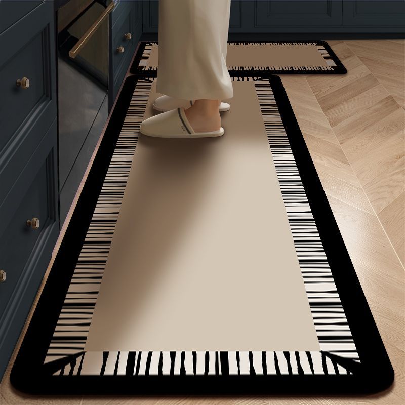 2-Piece Anti-Slip Kitchen Mat Set With Rubber Base