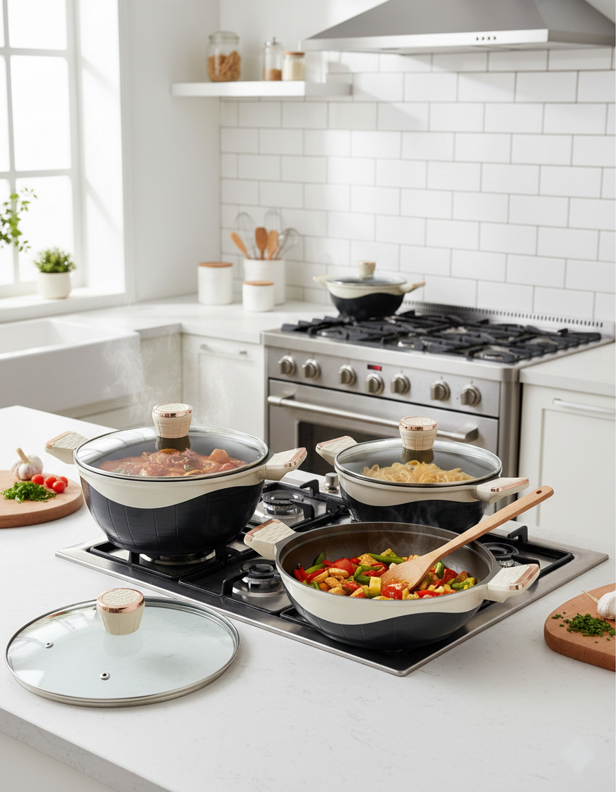 10 Pieces Heavy Duty Cookware Set