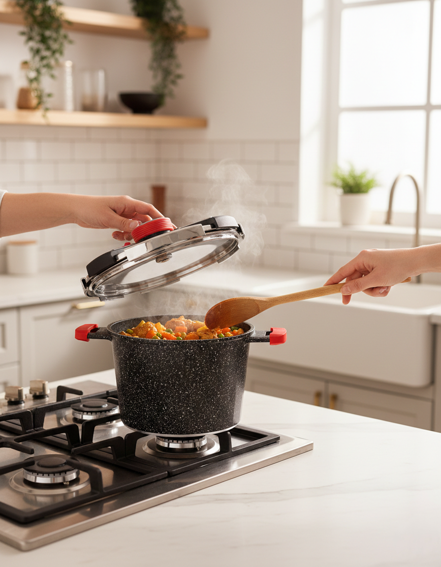 6L Granite Gas & Induction Pressure Cooker