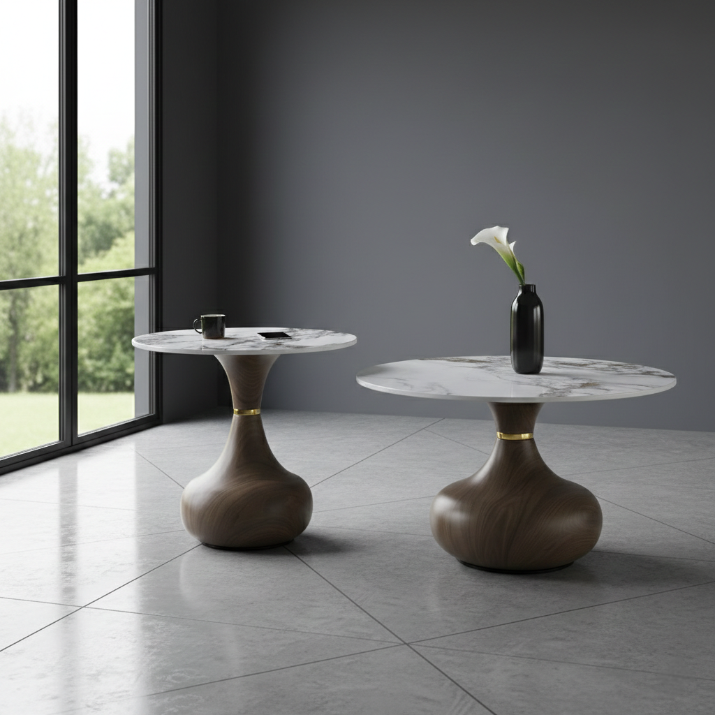 Marble-Top Nesting Coffee Tables