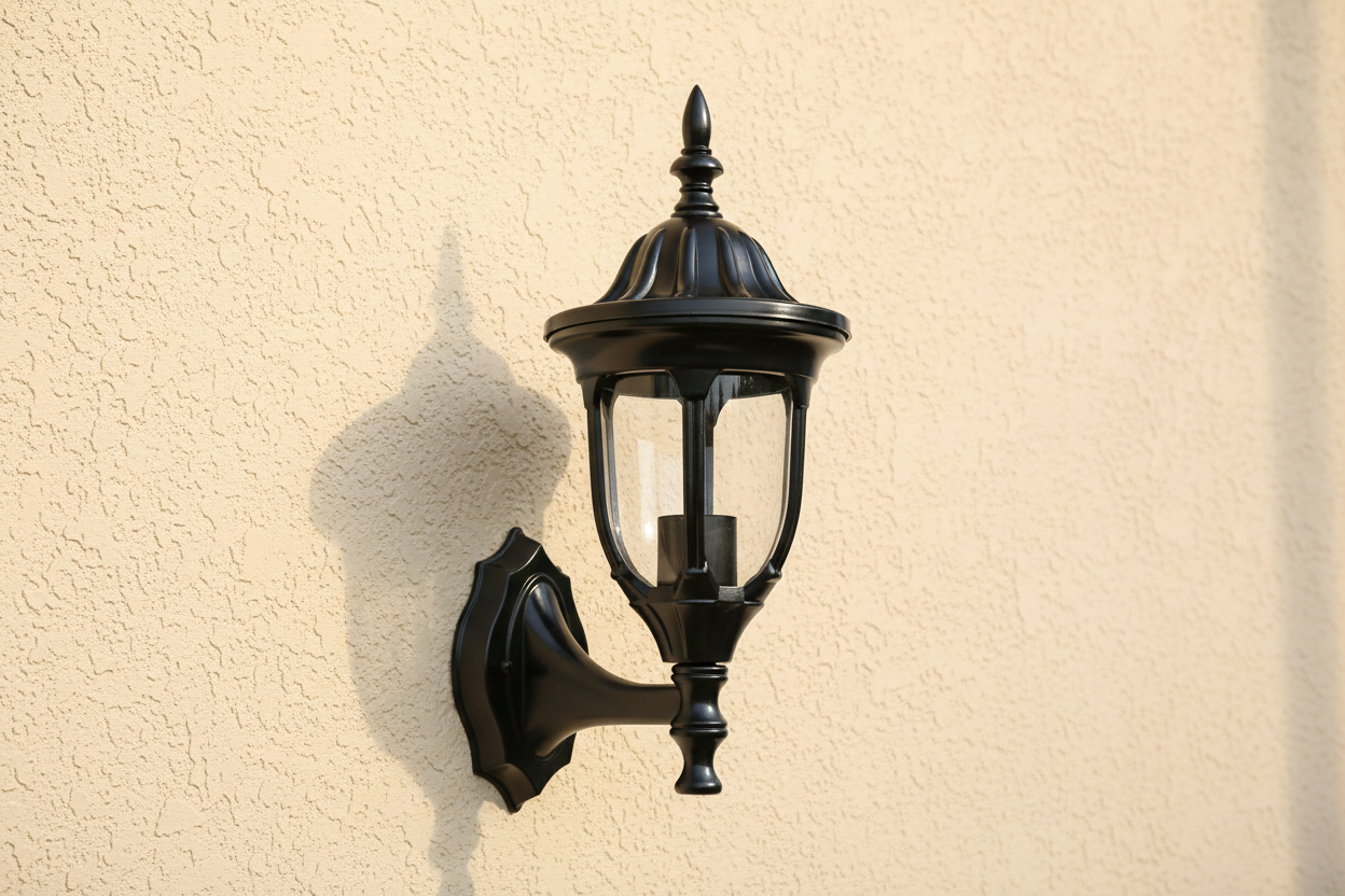 Outdoor Wall Lantern E27 IP44 Black-LL 908A-BK