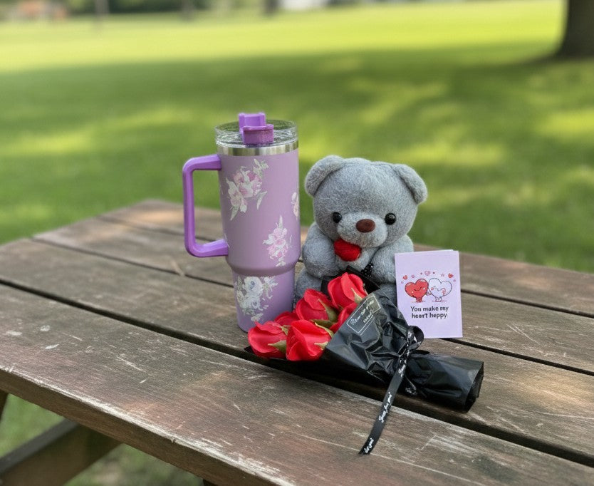 Ladies Stanley Mug & Teddy Bear Gift Set