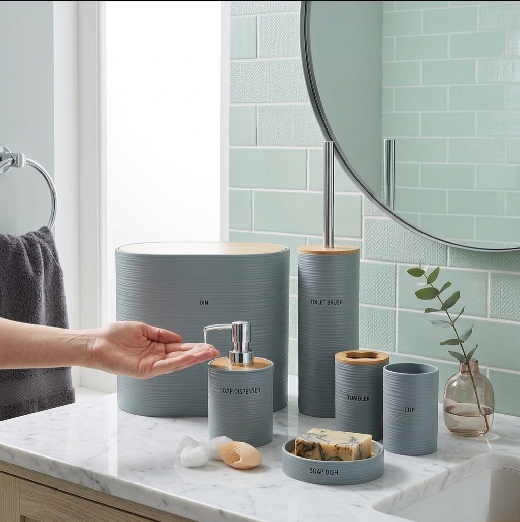 6 Piece Bathroom Accessories Set