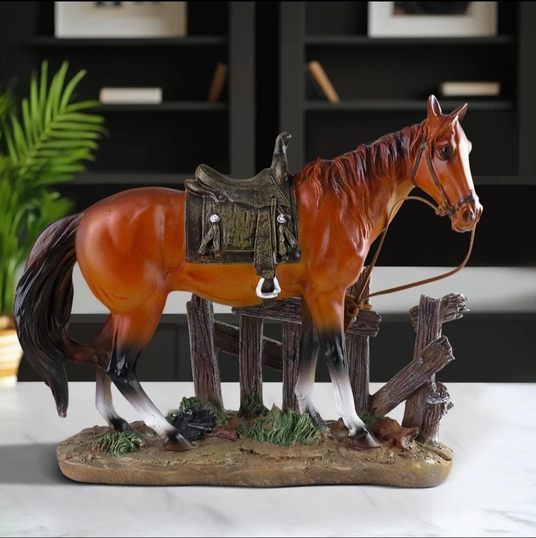 Farm Style Brown Decorative Horse Figurine