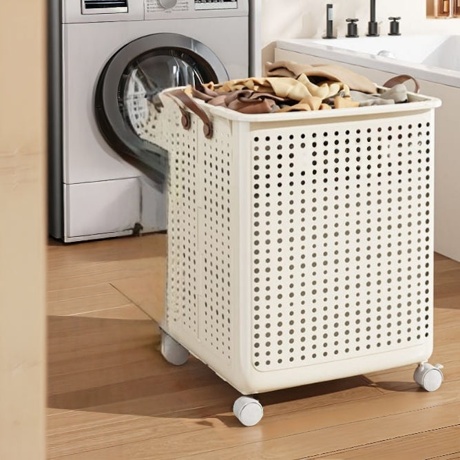Foldable Multipurpose Hamper Basket With Wheels