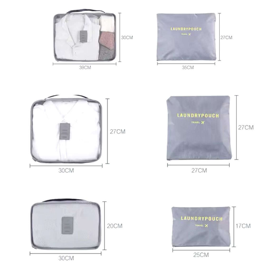 6 Luggage Suitcase Organizer