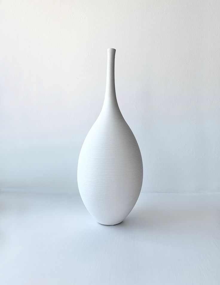 Minimalist Brushed Ceramic Vase