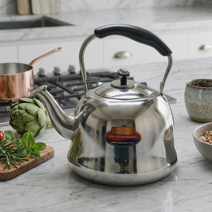 Stainless Steel Whistling Tea Kettle Gooseneck