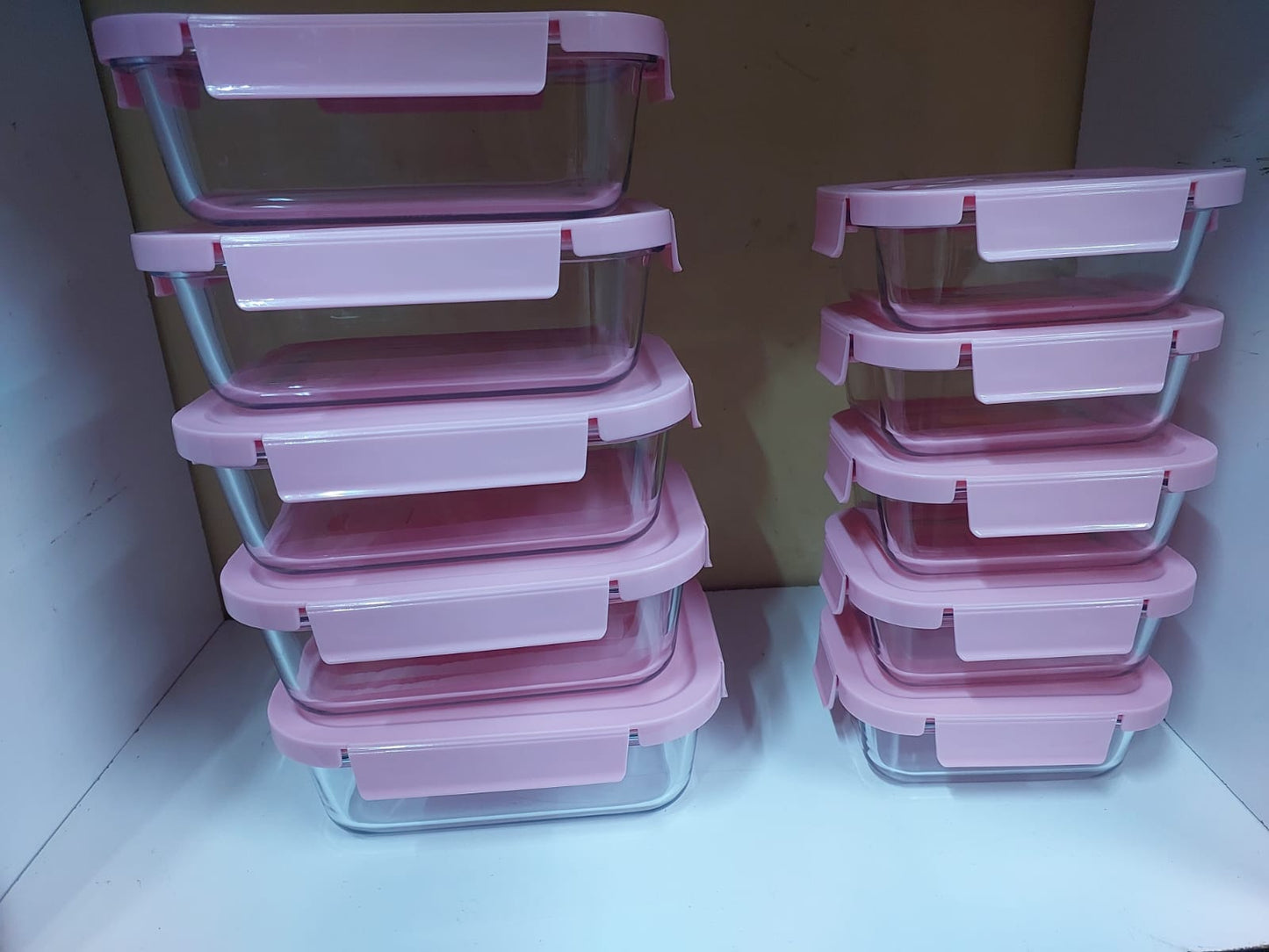 10PC Food Grade Glass Lunch Box Set