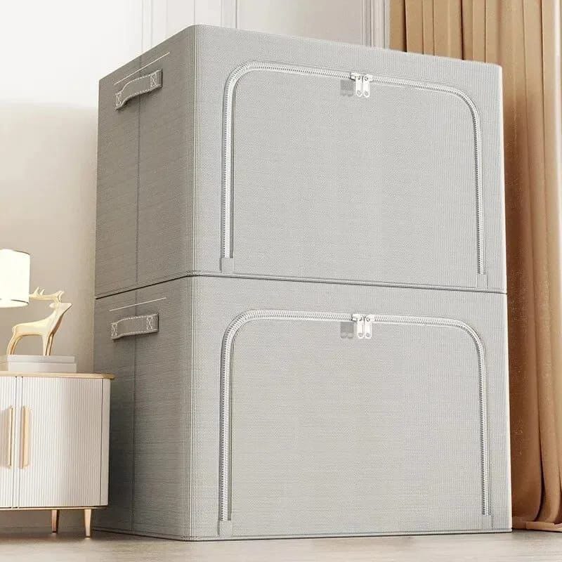 Multipurpose foldable storage box made of Oxford fabric with steel frame and 100L capacity
