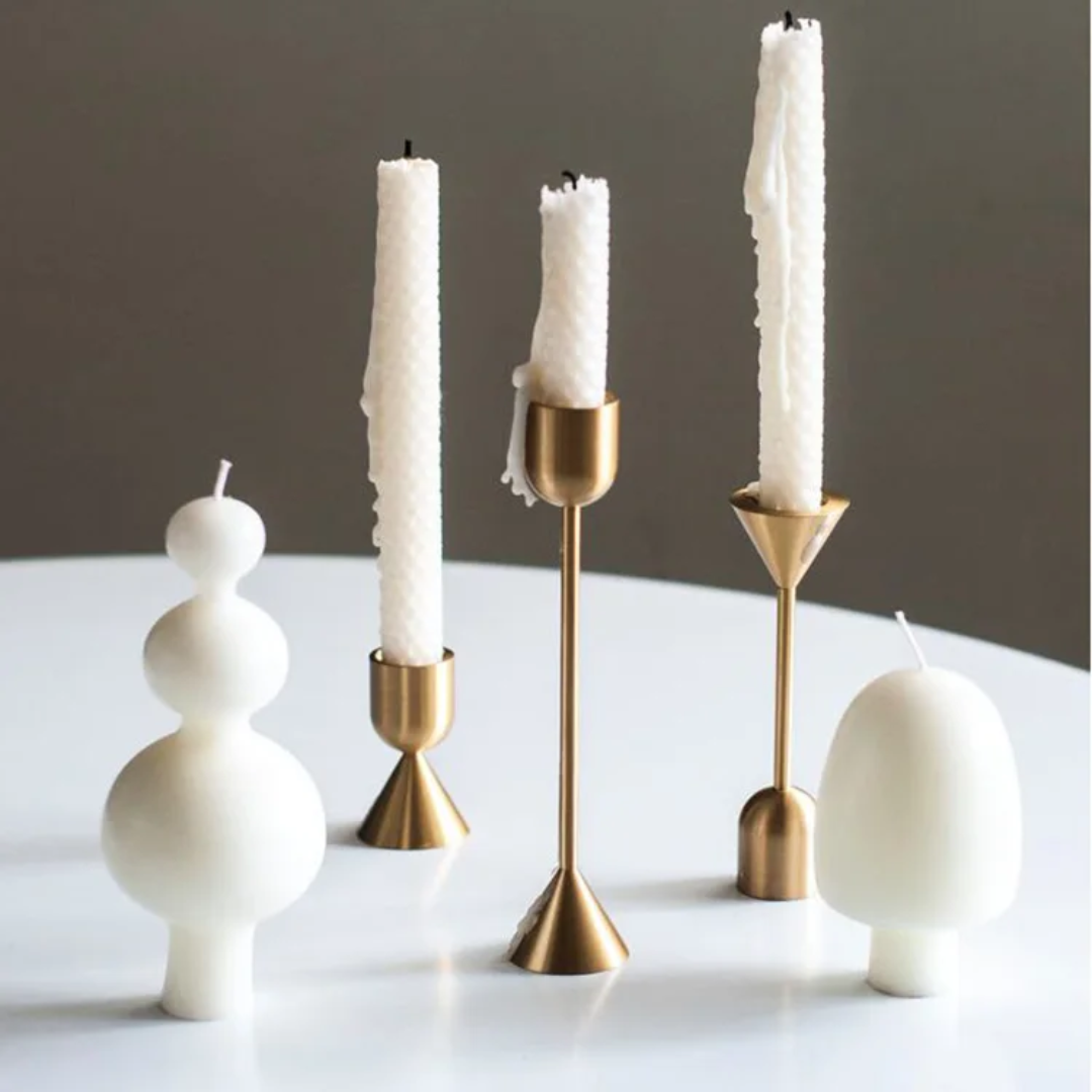 3Pc Aluminium Candle Holder