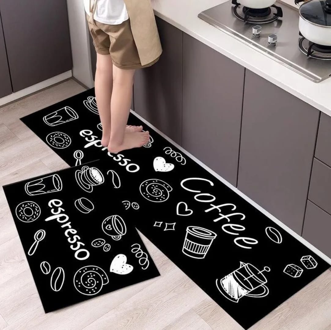 Long anti slip water absorbent kitchen mat for floor protection