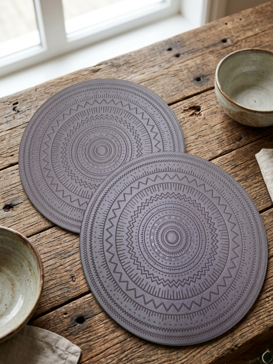 Round Bohemian Embossed Placemats