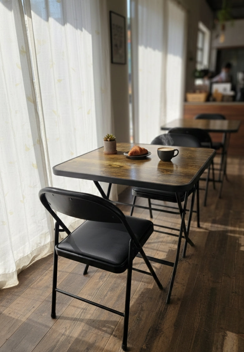 Foldable 2-Seater Chair Set