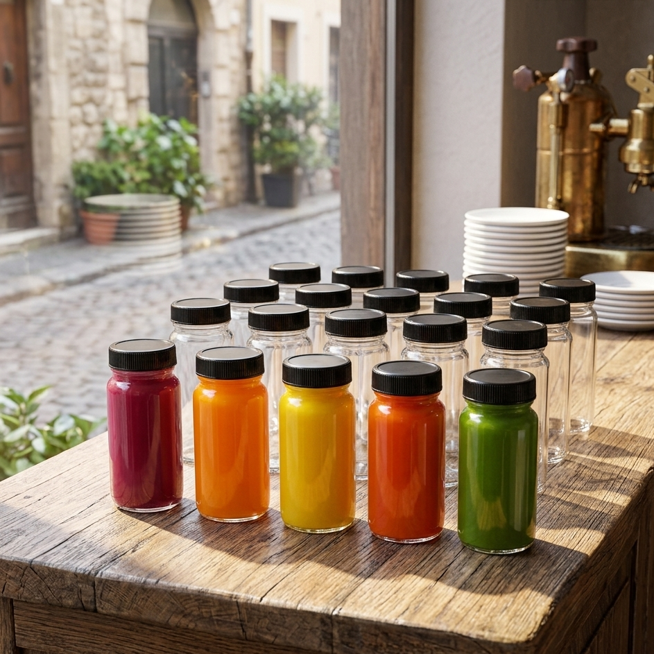 6 Piece Ginger Shots Glass Bottle Set