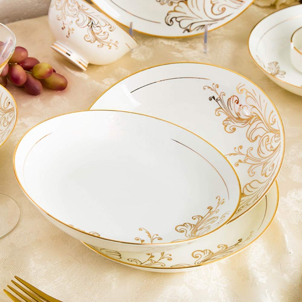 Round Soup Plate Set 8 Inch 6 Pieces