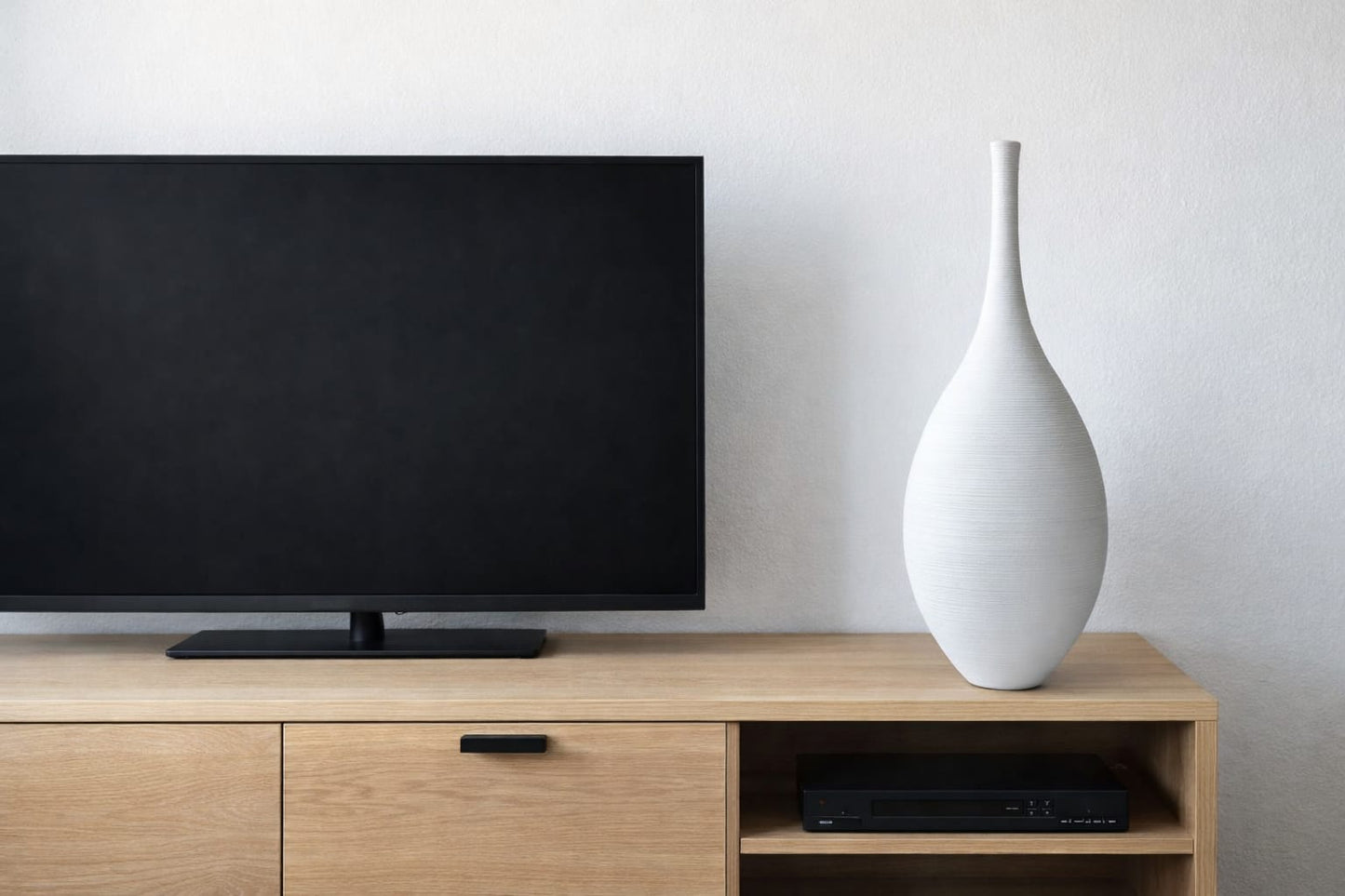 Minimalist Brushed Ceramic Vase with Matte Finish