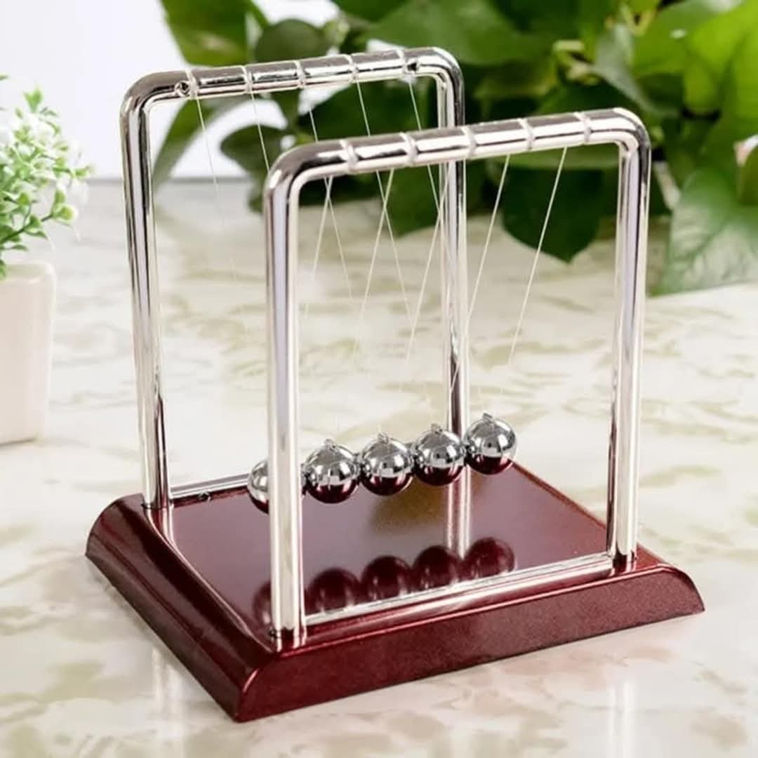 Newton’s cradle with steel balance balls for office or home decor