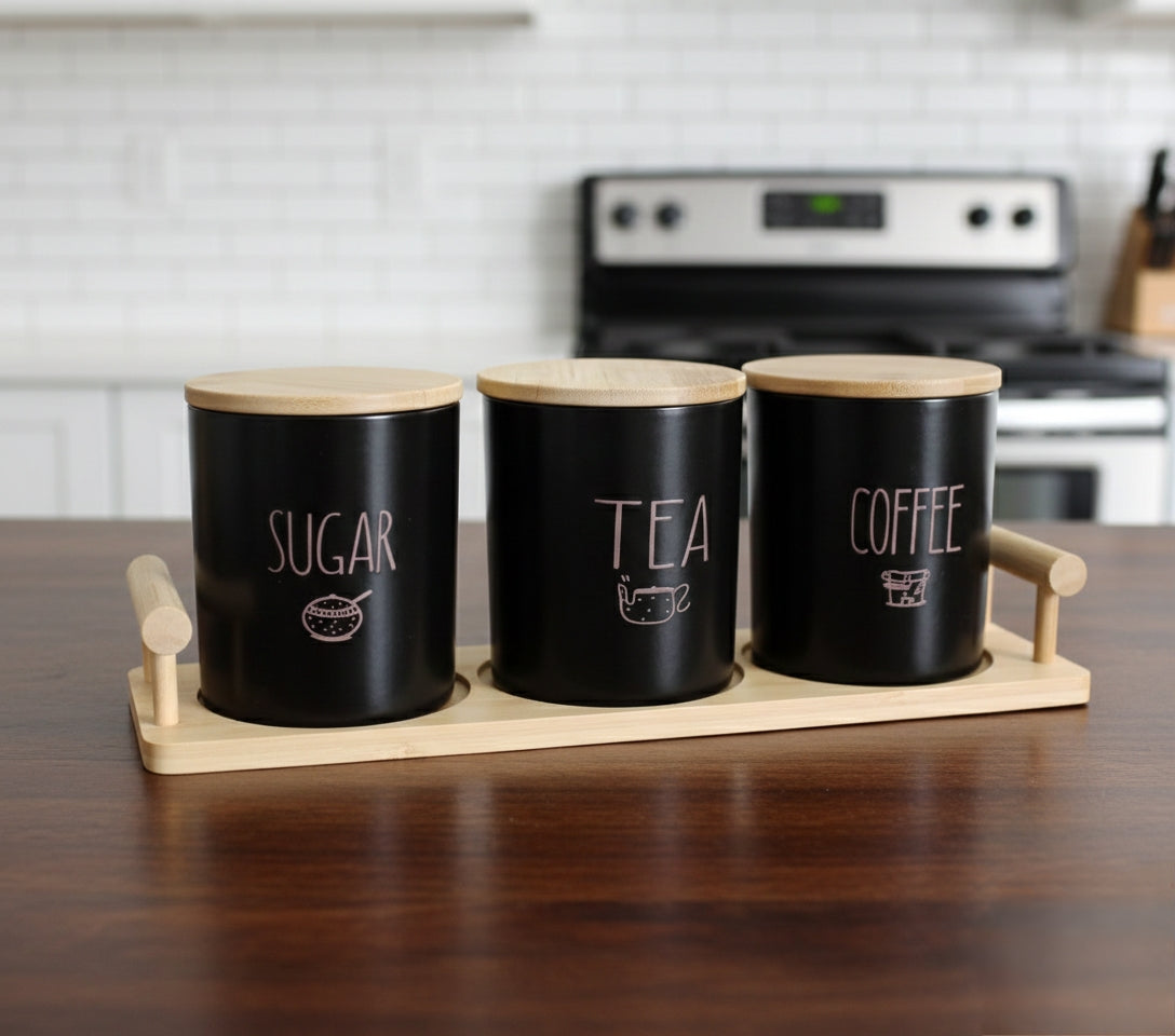 Tea, Coffee And Sugar Canister Set
