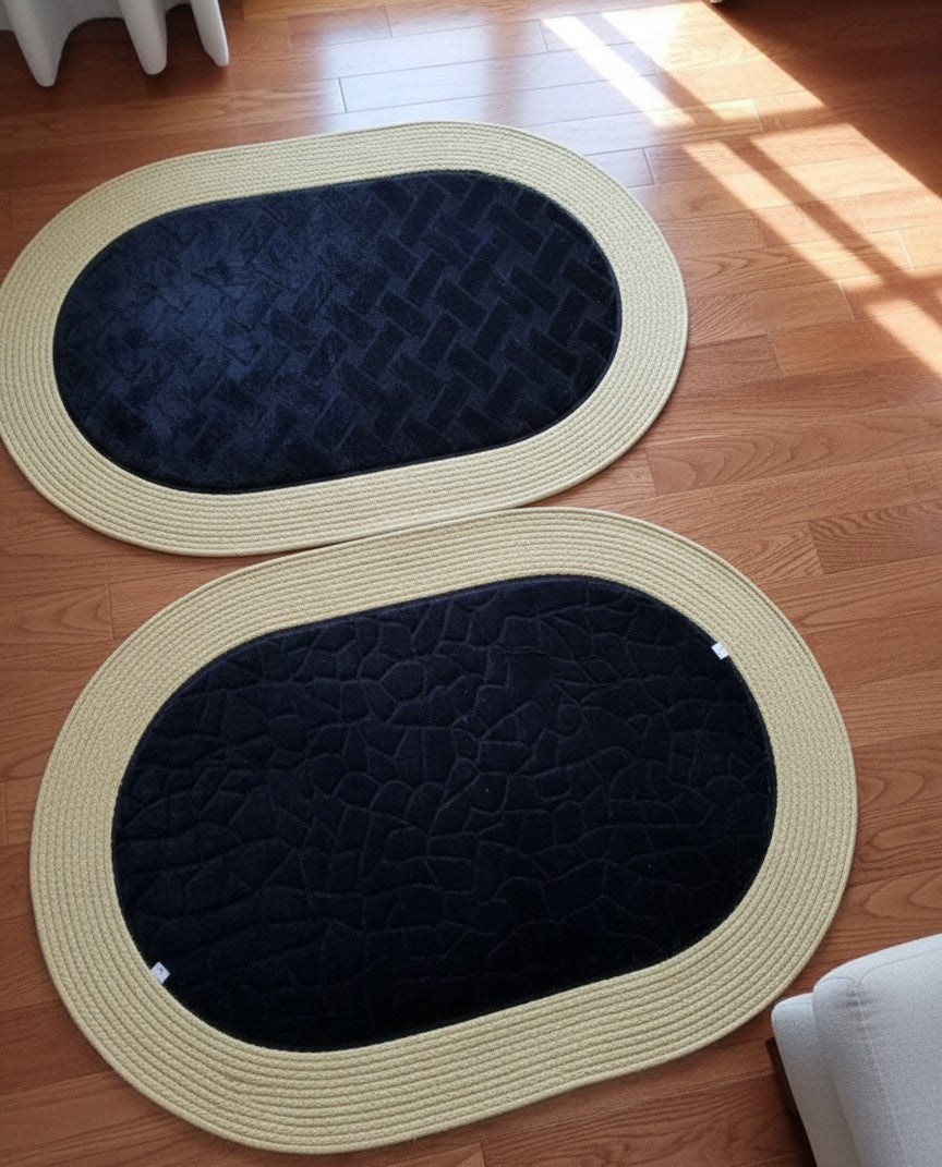 Woven Rattan Rug – 70 x 100cm