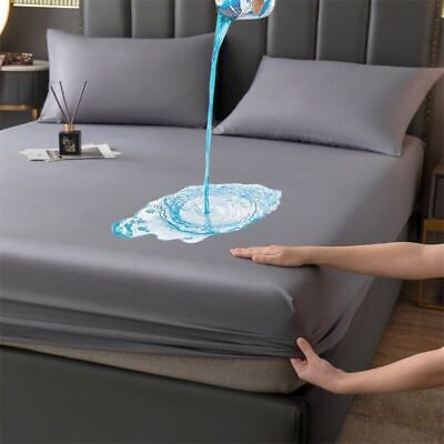 Waterproof Fitted Sheet & Bamboo Mattress Protector Bed Cover