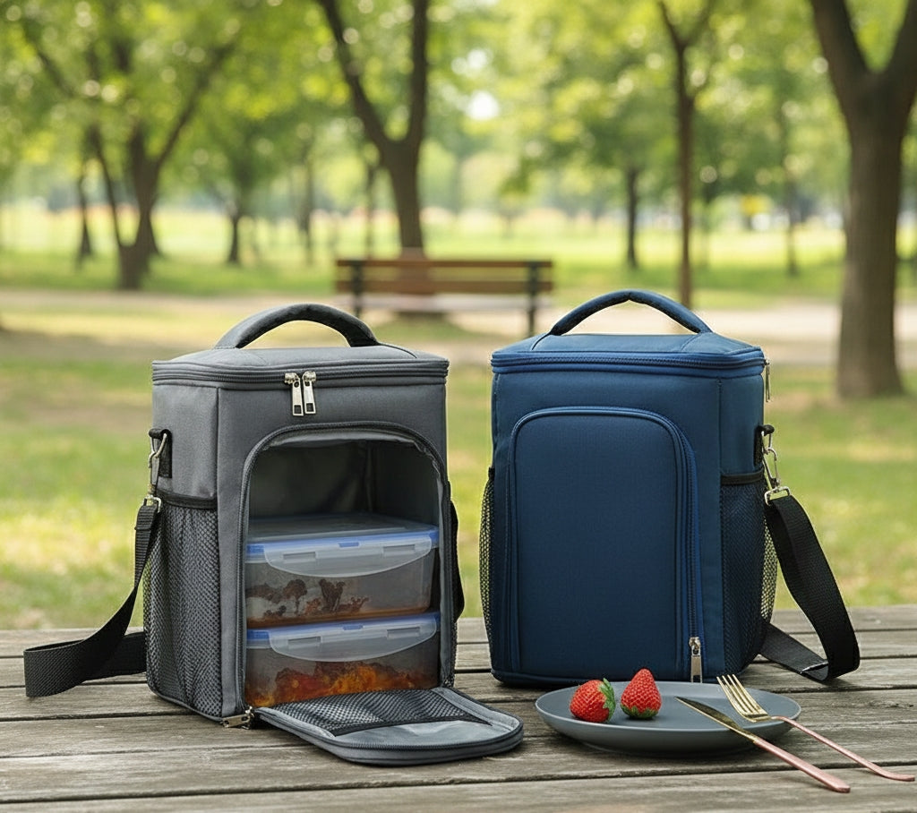 2-Compartment Insulated Lunch Bag