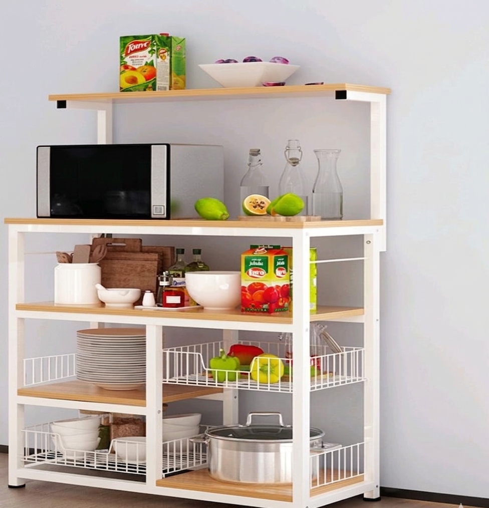 Multipurpose Wood & Metal Storage Rack