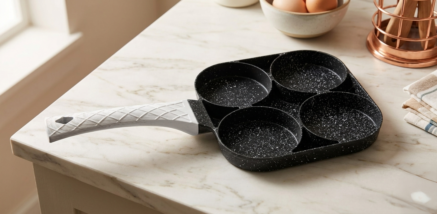 Heavy Granite Non-Stick Multi-Slot Fry Pan
