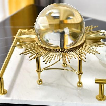 Crystal ball stand decorative holder for displaying ornaments and collectibles in home décor