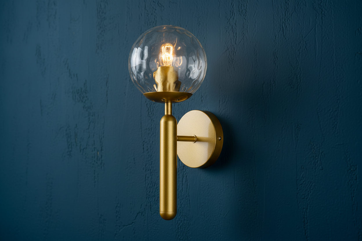 Golden Globe Accent Wall Light-PL 1157-01-GO