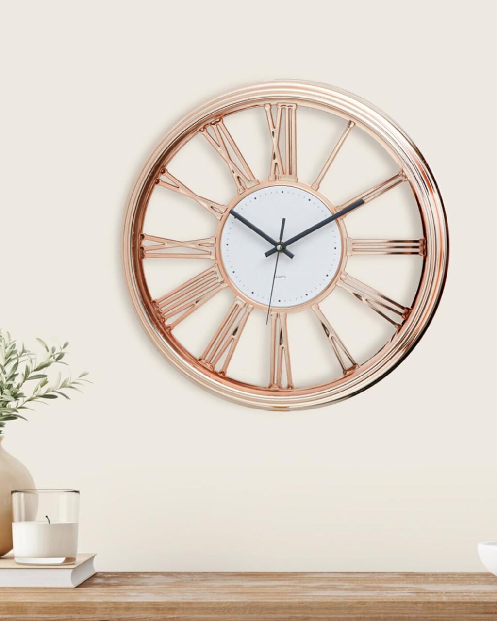 Roman Numeral Wall Clock – Bronze Finish 40cm