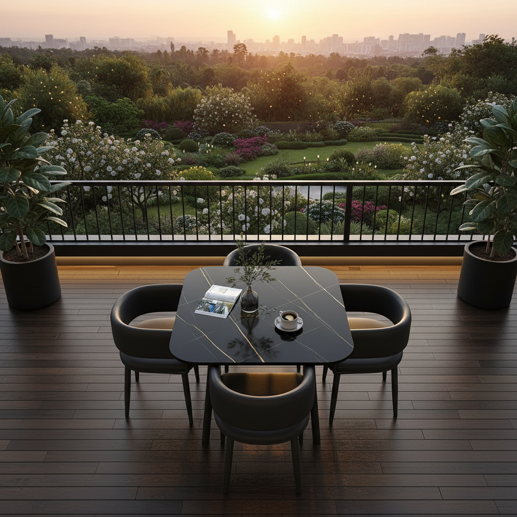 4 Seater Square Dining Set