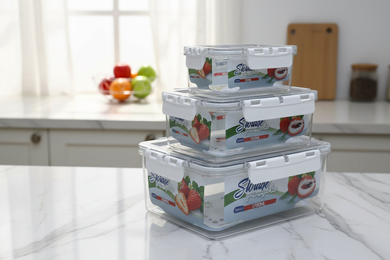 Transparent Airtight Acrylic Pantry Storage Boxes