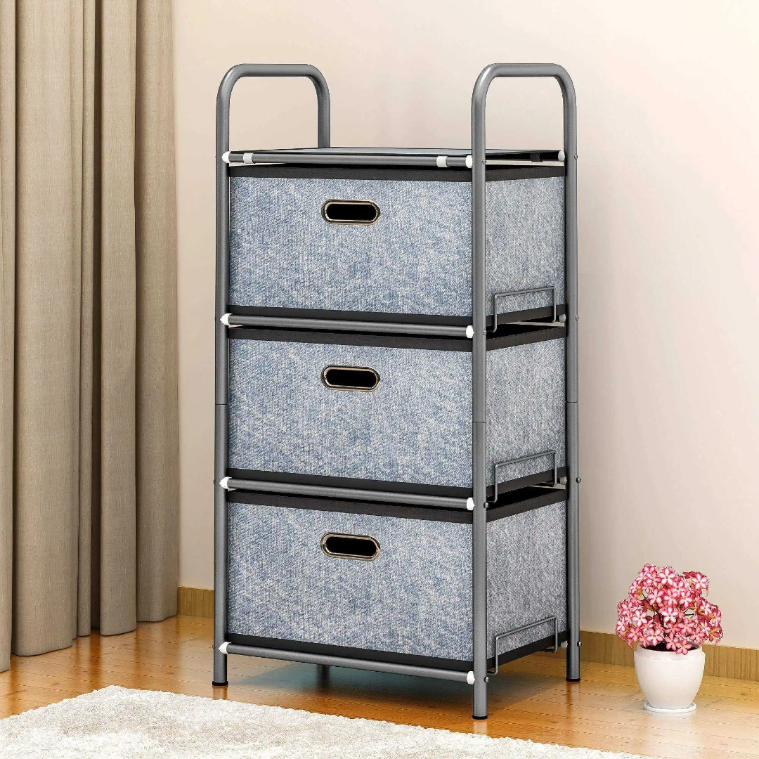 Multipurpose Storage Rack with Drawers