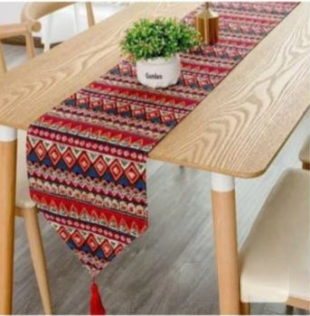 Double-Sided Cotton Linen Table Runner
