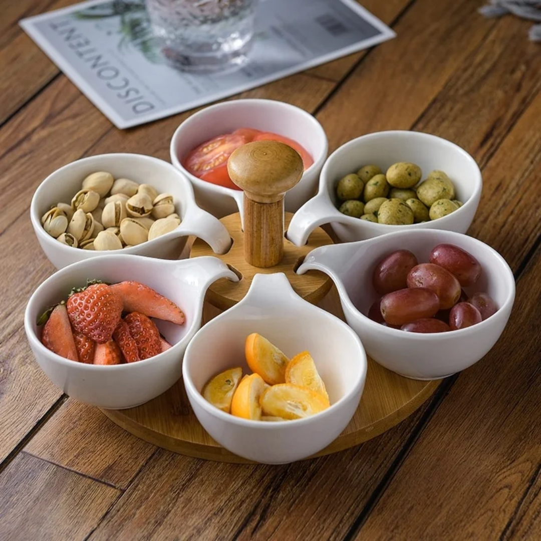 6Pc Ceramic Appetizer Serving Bowls