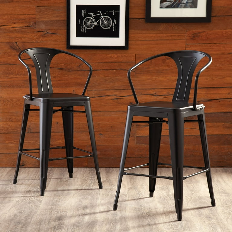 Island Stools with Curved Backrest