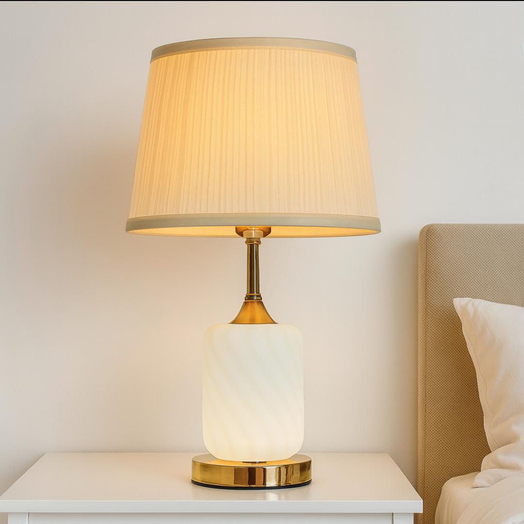 Medium sized decorative table lamp for living room or bedside use