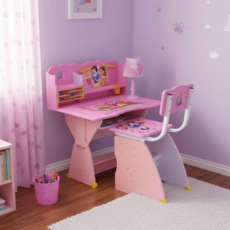 Adjustable Height Kids Study Desk with Seat