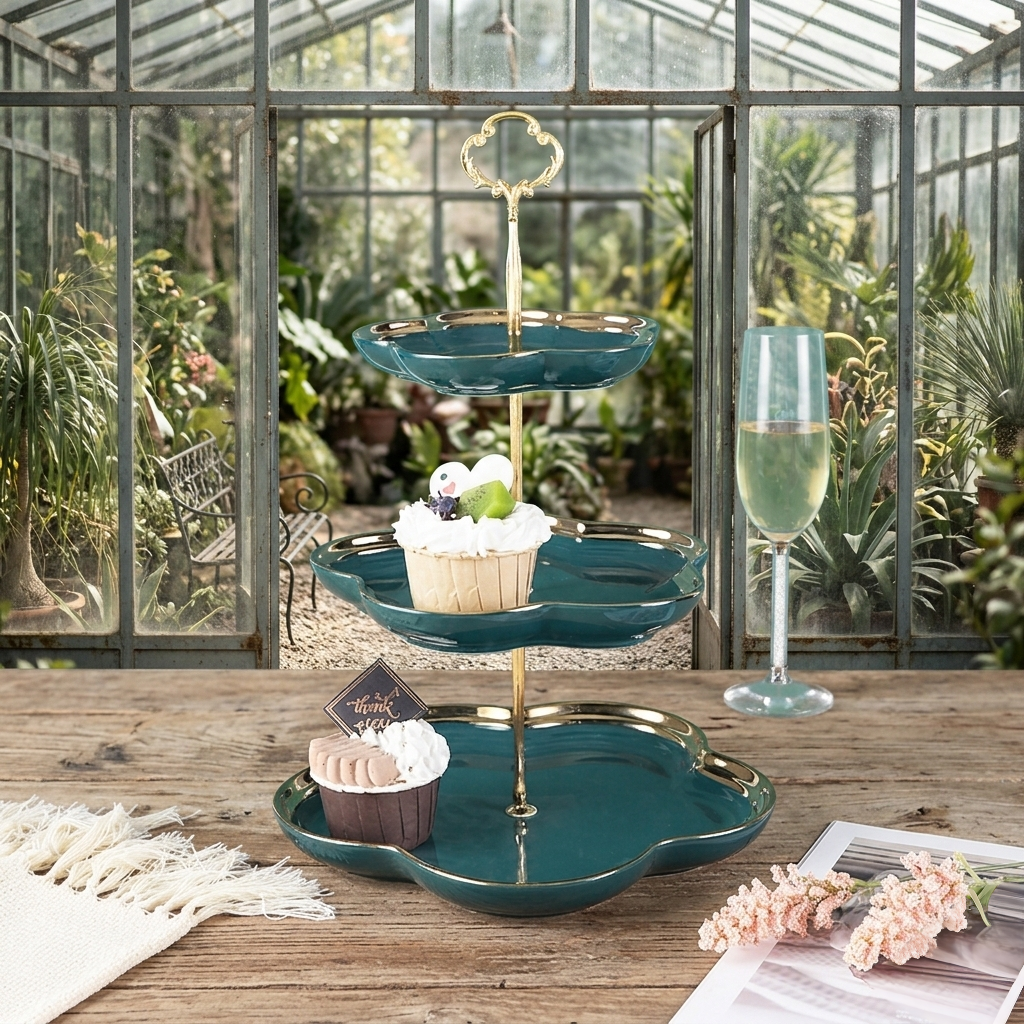 3 Layer Fruit Or Cake Plate Stand