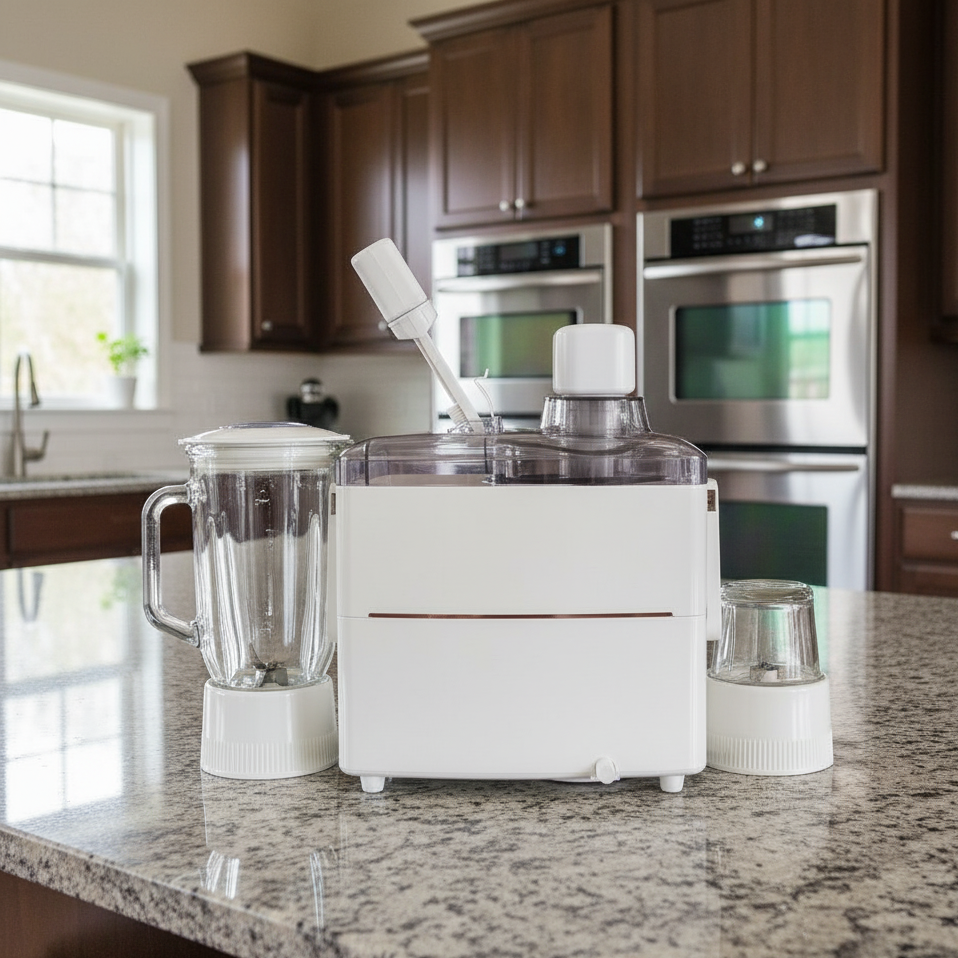 Ramtons 3-in-1 Juicer, Blender & Grinder –White RM/278