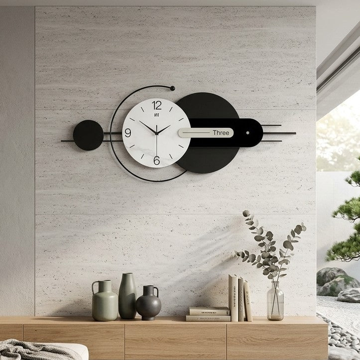 MDF Metal Wall Clock and Acrylic Decorative Timepiece