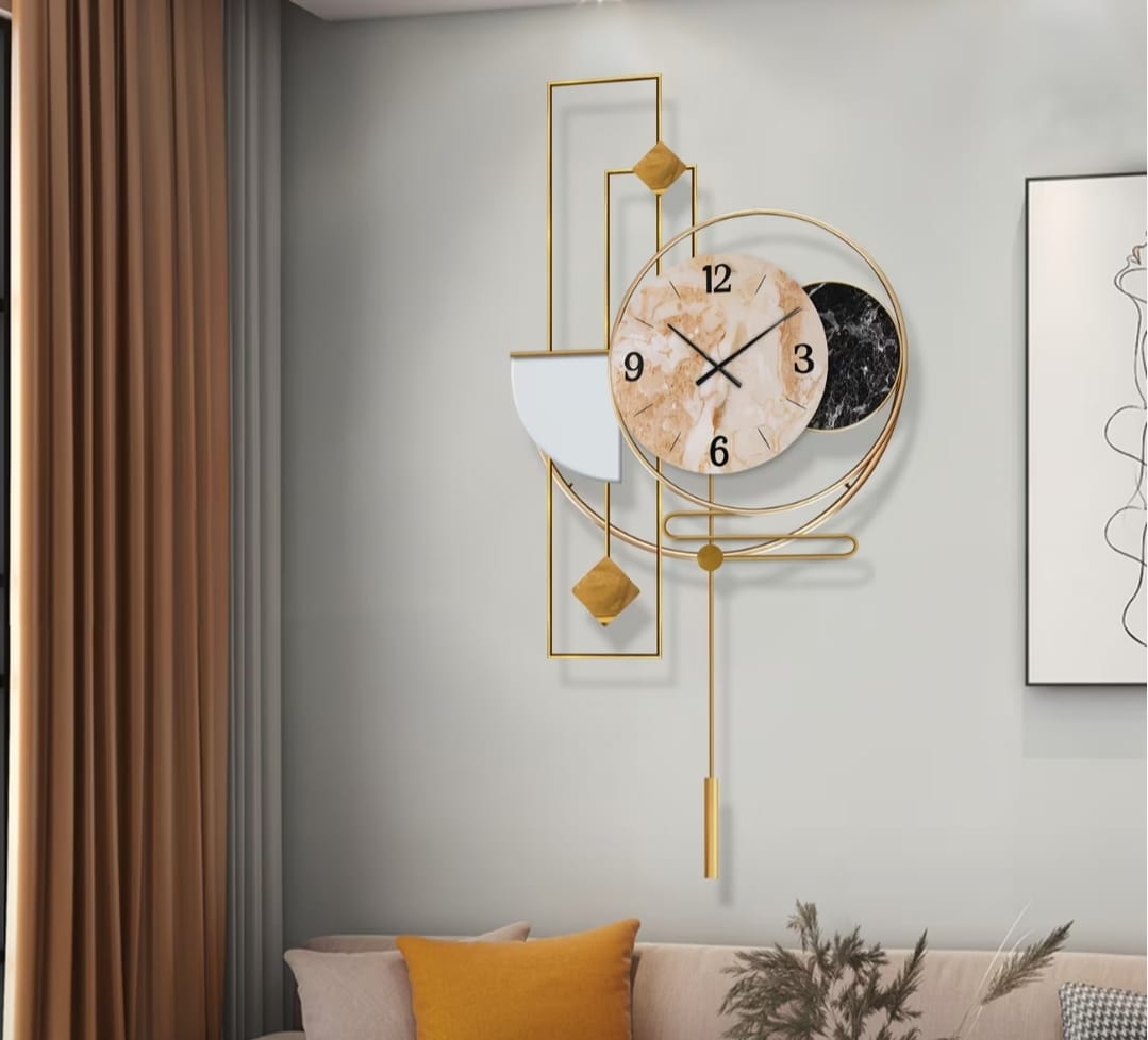 Luxury modern minimalist wall clock, 80×40cm, for home or office décor