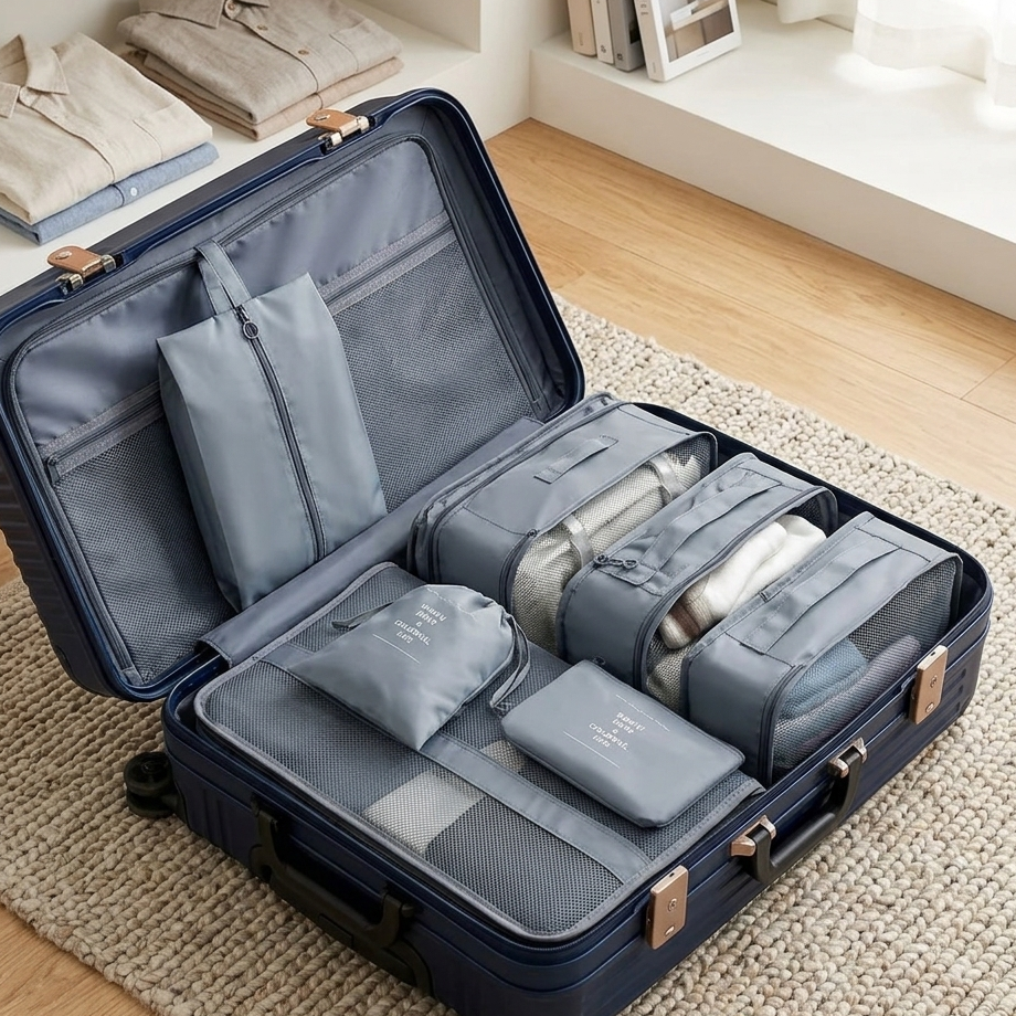 7 Piece Luggage Travel Suitcase Organizers Set