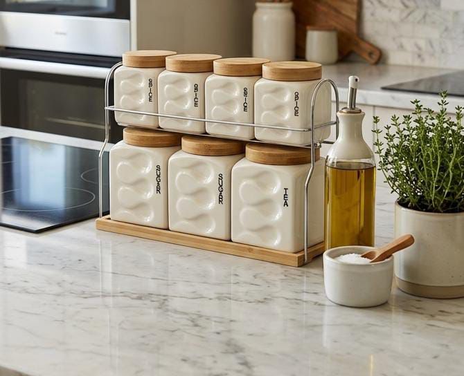 8 Piece Ceramic Canister Set