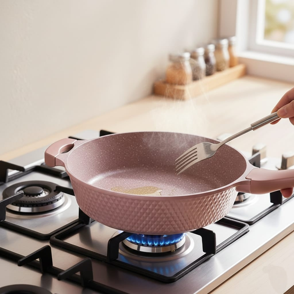 Diamond Nonstick Pan With Lid