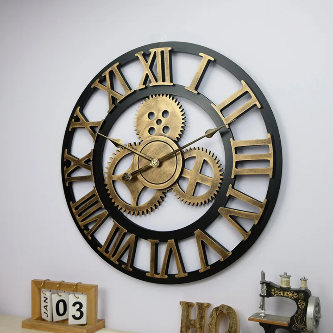 3D Roman Vintage Wall Clock