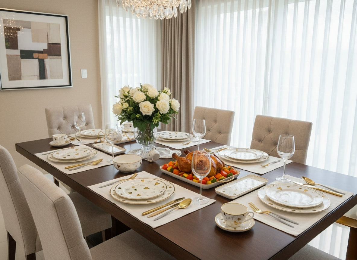 32 Pcs Elegant Porcelain Dinner Set