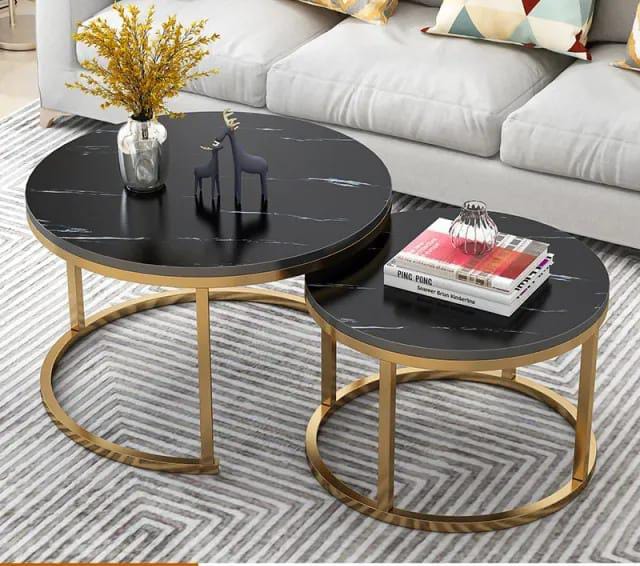 Round Nesting Coffee Table Set